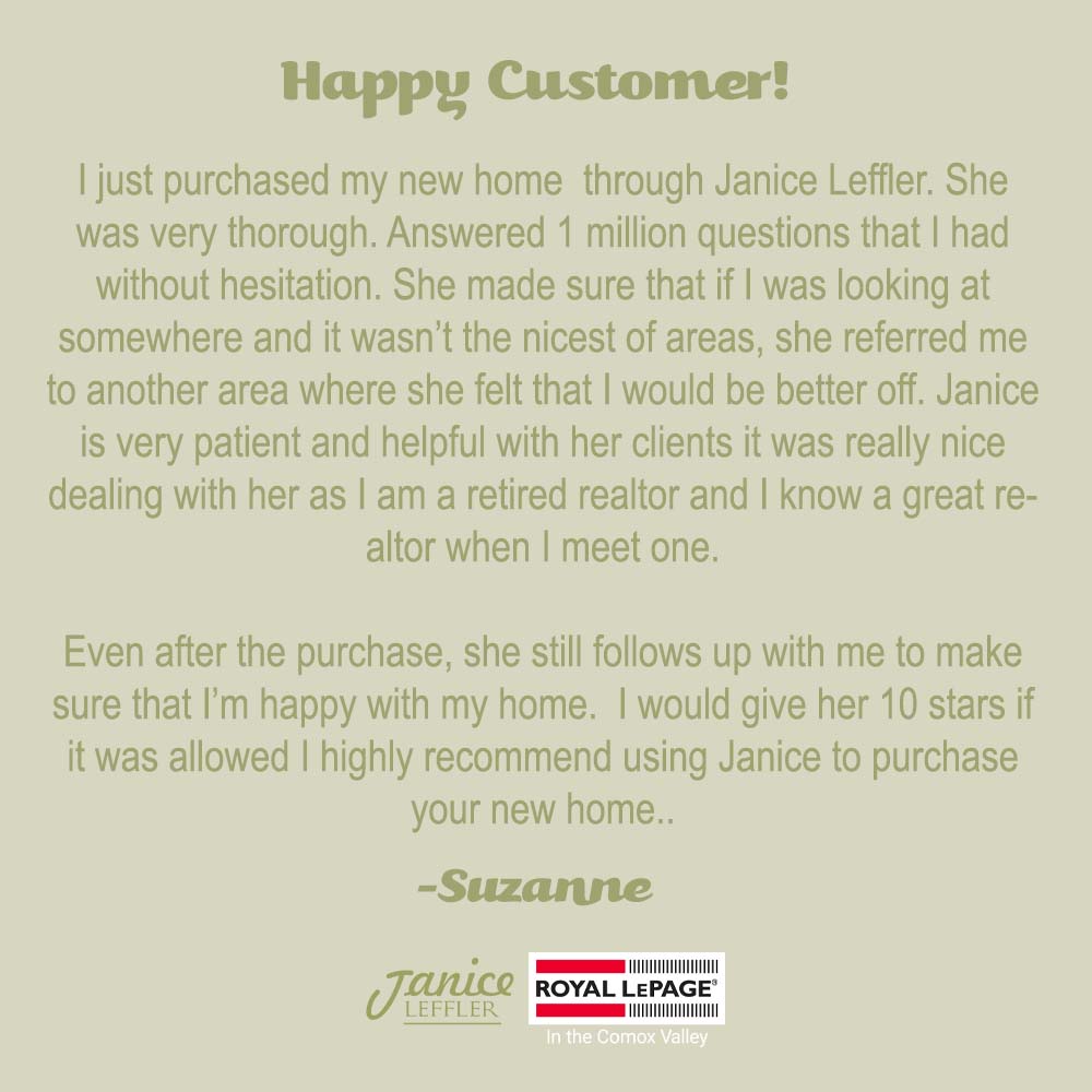 google reviews for janice leffler comox courtenay realtor